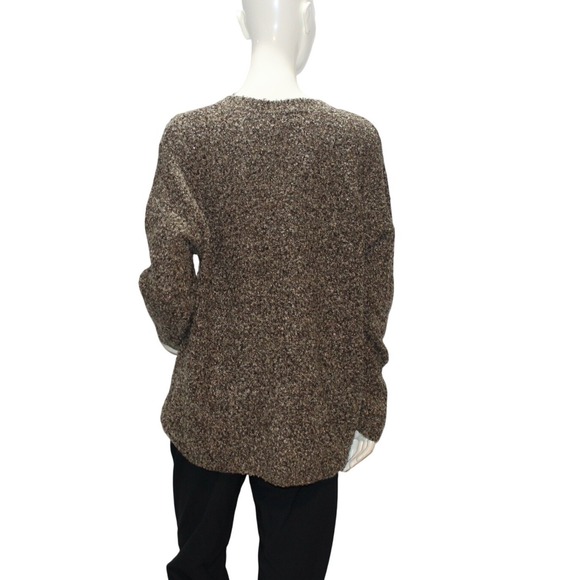 Van Heusen Brown Textured Ramie Blend Sweater Size L - Picture 3 of 7